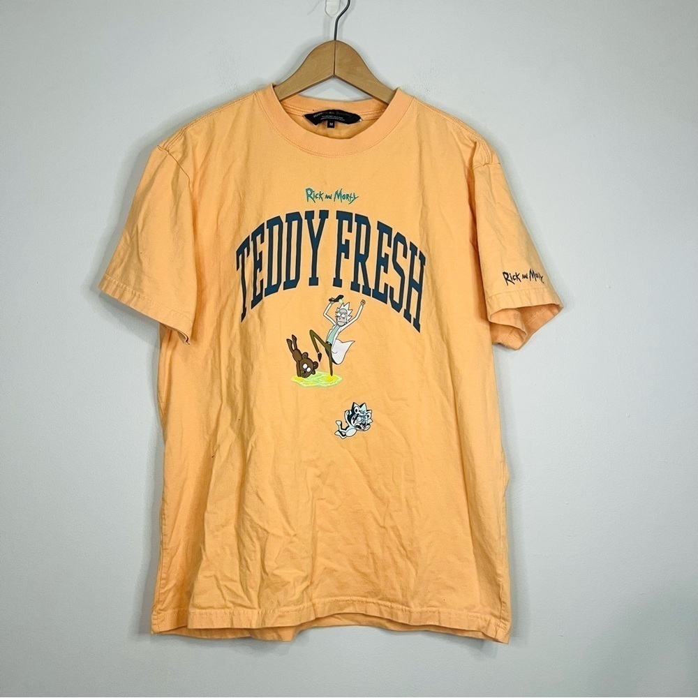 Teddy Fresh x Rick & Morty Orange Graphic Tee Medium